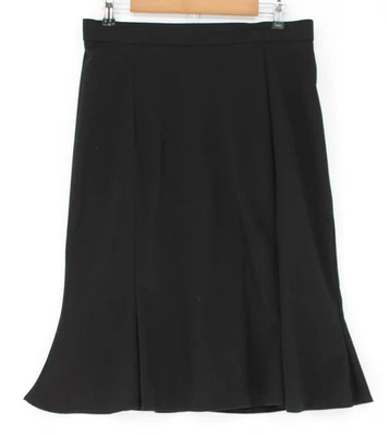 Briggs New York Skirt Womens 12 Black Midi A-Line Flare Career Stretch Office - Image 1 of 4
