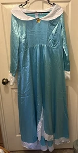 Sleeping Beauty Aurora Blue Satin Princess Dress Cosplay Costume XL - Picture 1 of 10