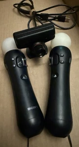 Sony Playstation 3 PS3 Eye Camera OEM Genuine w 2 PlayStation Move Controllers - Picture 1 of 4
