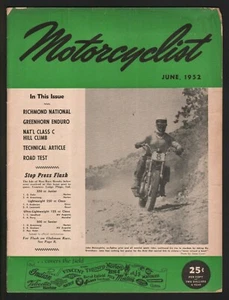 1952 June Motorcyclist - Vintage Motorcycle Magazine - Picture 1 of 3
