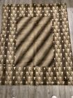 Antique Victorian CHASE Brown Wool Mohair Horse Hair Buggy Lap Blanket 85” X 55”