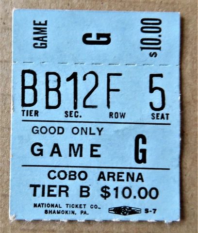 Detroit Pistons vs Golder State Ticket stub Apr 24, 1976 Semi Final - COBO Arena Cover