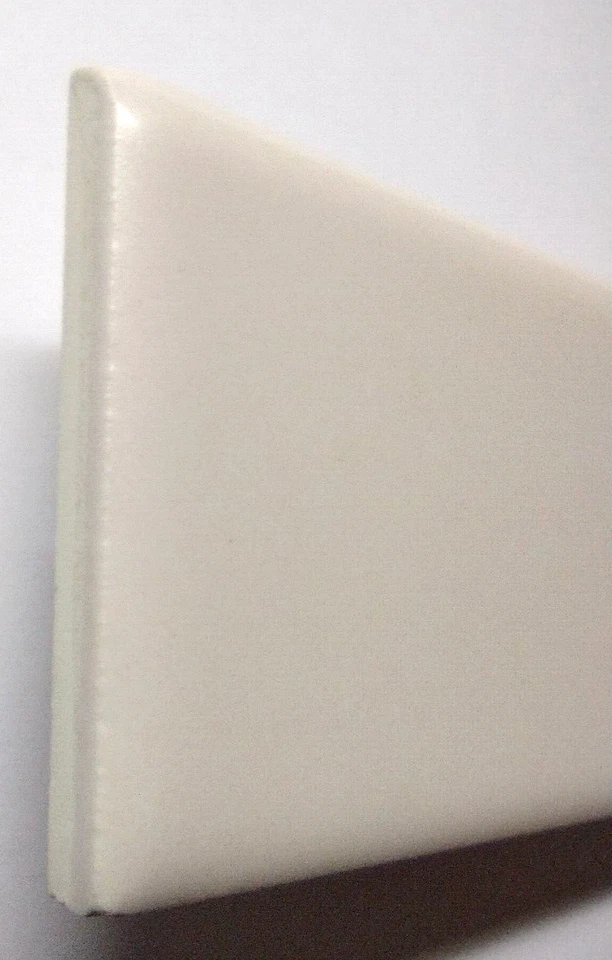 1 Bullnose Tile Daltile USA 6-1/8" Satin Pinkish Desert Sand Ceramic Wall Vtg - Image 1 of 4