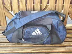 Adidas Blue Locker Room Duffel Bag Gym Workout Bag Carry Case NBA Logo 18x10x10 - Picture 1 of 10
