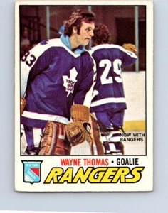 VINTAGE HOCKEY CARD O-PEE-CHEE 1977 NEW YORK RANGERS GOALIE WAYNE THOMAS  NO937 - Picture 1 of 2
