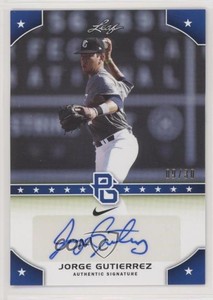 2015 Leaf Perfect Game National Showcase Blue /30 Jorge Gutierrez #PG-JG2 Auto