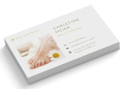 INFOWERK Visitenkarten gestalten - 1-seitig - Mobile Fußpflege # 2 - personalisieren