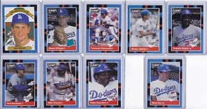 Los Angeles Dodgers 1988 Leaf Baseball Team Set 9 cards - Picture 1 of 5