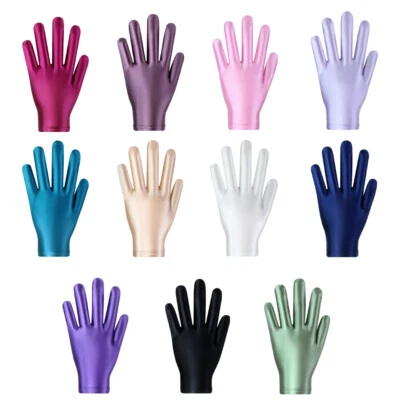 MJINM new gloves women's short wrist five fingers eleven color stage performance - Image 1 of 4