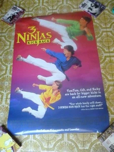 3 Ninjas Kick Back Poster Videothek Werbung von 1994 Boys Movie Promo - Bild 1 von 5