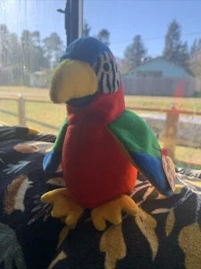 Original RARE 1997 Ty Beanie Baby Jabber the Parrot w/ Error Stamp Very Rare - Picture 1 of 3