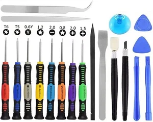 20 iN 1 MOBILE PHONE IPHONE REPAIR OPENING TORX PHILLIIPS SCREWDRIVER TOOL KIT - Picture 1 of 3