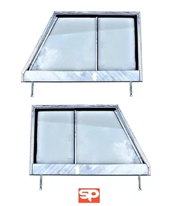 PREMIUM Galvanised Glazed Front Door Tops RH & LH PAIR FOR Land Rover Series 3 - Picture 1 of 1