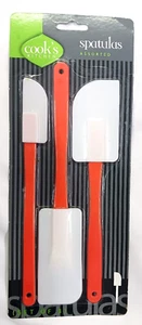 COOKS KÜCHE VERSCHIEDENE SILIKONSPITZENSPATEL 3ER SET ORANGE WEISS - Bild 1 von 8