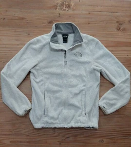 The North Face Womens Hooded Jacket Sherpa Full Zip White Fleece Size Small - Picture 1 of 12