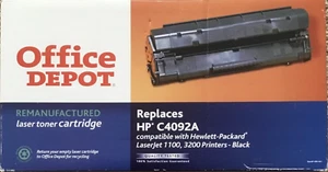 Office Depot C4092A HP Black Toner Cartridge For LaserJet 1100 1100A 1100XI 3200 - Picture 1 of 1