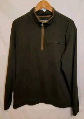 Vintage Cabela’s 1/2 Zip  Neck Long Sleeve Olive  Zip Pocket Size Large Mens  - Image 1 of 4