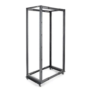 StarTech.com 42U Adjustable Depth Open Frame 4 Post Server Rack Cabinet - Flat P - Picture 1 of 3
