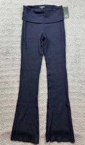 Wild Fable Women's Size XS Ribbed Foldover Waistband Flare Leggings Blue - Picture 1 of 7