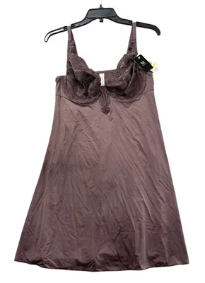 Новый Wacoal женщин после темноты вышитый Chemise коричневый размер средний M новый с Ярлыками 814396 - Изображение 1 из 3