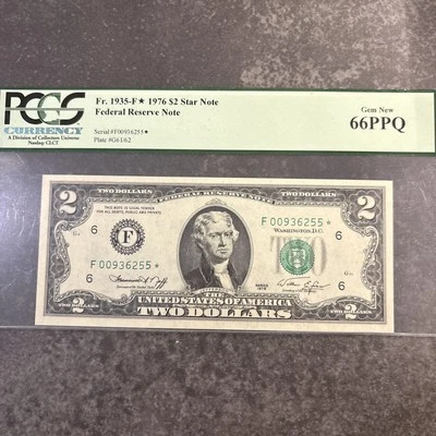 1976 $2 Atlanta STAR Fr 1935-F* PCGS 66 PPQ Gem 6 Digit SN Ends In 6255* 4 Of 4 - Image 1 of 4