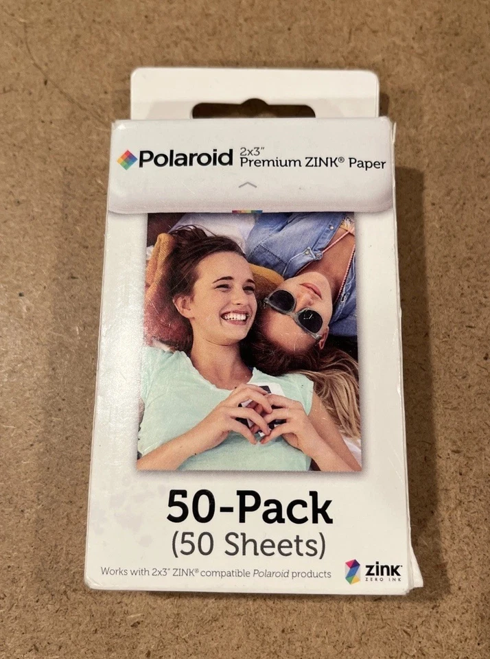 Polaroid Premium ZINK 2x3 inch 50 Sheets Photo Paper New Sealed Made USA - Image 1 of 3