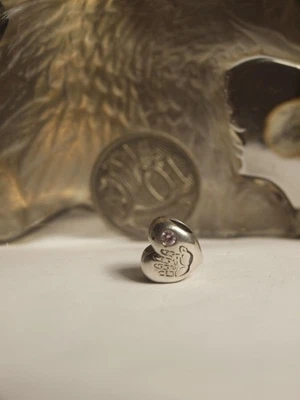 Oficial Pandora Bebé Niña Rosa Piedra Corazón Dije - Nueva Madre Primogénito Foto 1 de 3