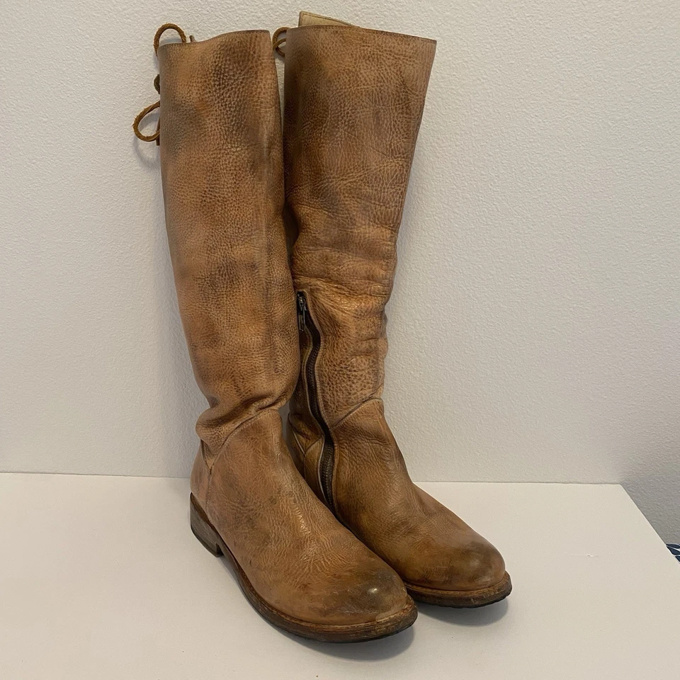 Bed Stu Women's Cobbler Series Manchester Distressed Leather Tall Boots Size 8 - Image 1 of 4