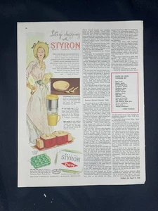Anuncio de revista* - 1948 - Dow Plastics - STYRON - Mid Century Modern - (#3) - Imagen 1 de 1