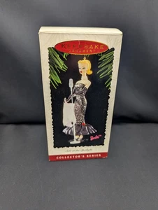 Barbie Christmas Ornament Hallmark 1995 Solo in the Spotlight Black Dress - Picture 1 of 2