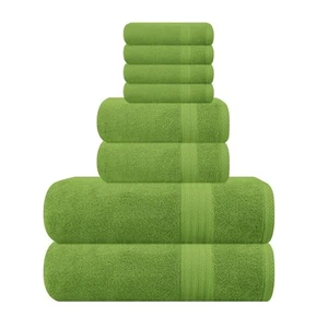 Ultra Soft 8-Piece Towel Set - 100% Pure Ringspun Cotton, Contains 2 Oversize... - Bild 1 von 7