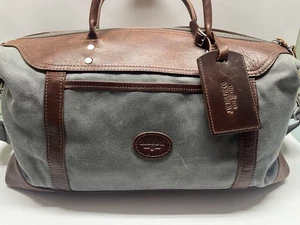 Jw Hulme Grayscale Satchel Leather/Canvas Weekender Bag / Bag Name: Cat - Picture 1 of 23