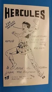 CB RADIO QSL Trading Card - HERCULES - TOM WESTLING - EVERETT WA WASHINGTON - Bild 1 von 1
