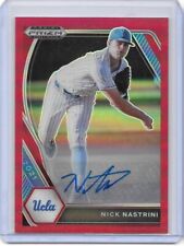 2021 Prizm Draft Picks Nick Nastrini Auto Autograph Red /50 Los Angeles Dodgers