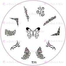 ++SONDERPOSTEN++ Stamping-Schablone T-Serie: T71 Schmetterlingsflügel Schmetterl