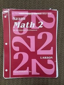 Saxon Math 2 Student Workbook Part 2 Good - Picture 1 of 11
