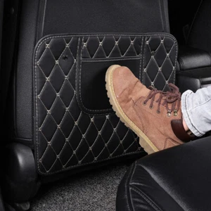 Leather Car Seat Back Mat Protector Anti-Kick Pad Half Size Covers Accessories - Bild 1 von 9