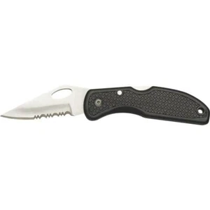 POCKET KNIFE Black Camp Outdoor Hunting Folding Survive Utility Knives Belt Clip - Picture 1 of 6
