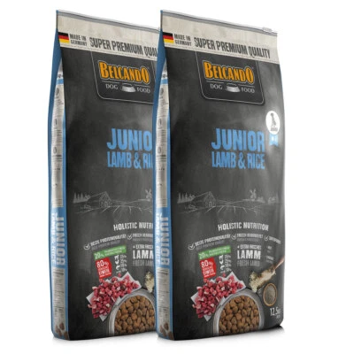 2 x 12,5 kg Belcando Junior Lamb & Rice Trockenfutter Hundefutter Lamm und Reis - Bild 1 von 3