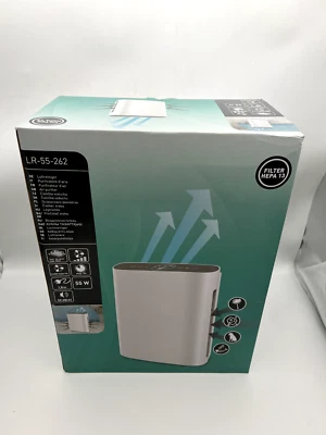 EUROMATE Luftreiniger LR-55-262 für Räume 30-40m² mit Sleep Modus und Timer Weiß