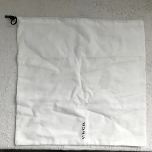 Vince Shoe Dust Bags White Adult Drawstring Close 15"x15" Square Storage Travel - Picture 1 of 7