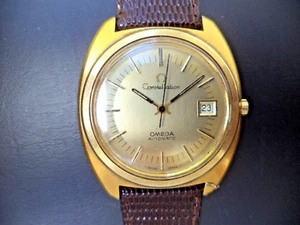 OMEGA CONSTELLATION Men's Automatic Watch 23 Jewel Date Quick Set New Band Runs - Picture 1 of 12