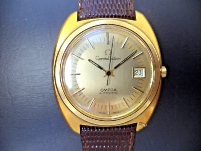 Reloj Automático OMEGA CONSTELLATION Hombre 23 Joyas Fecha Ajuste Rápido Nueva Banda Funciona Foto 1 de 4