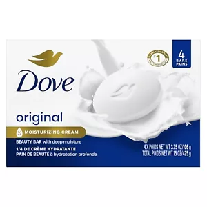 Dove Beauty Bar Gentle Skin Cleanser Moisturizing 4 Bars - Picture 1 of 8