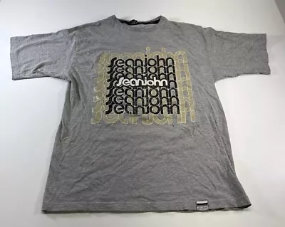 VINTAGE Sean John Shirt Men L Gray Hip Hop Y2K Graphic USA T Shirt - Image 1 of 4