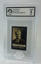 1901 Ogden's Guinea Gold Sir Edmund Barton 1st Prime Minister Card Graded 6
