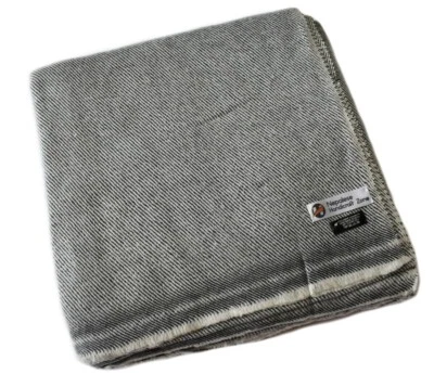 NEPALESE HANDICRAFT ZONE NHZ Natural XL Himalayan Cashmere Blanket/Throw 90"x108" From Nepal (Charcoal)