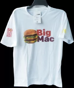McDonalds logo T Shirt authentic fast food burger big mac 50 anniversary Tee - Picture 1 of 14