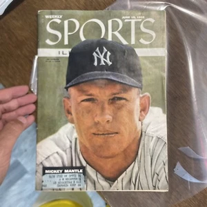Sports Illustrated June 18, 1956 Mickey Mantle's 1st Cover Free Shipping HOLLYa1 - Picture 1 of 5