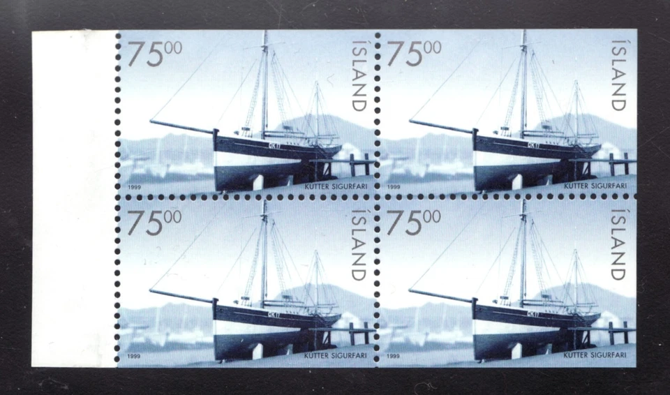1999 Iceland Island Sc# 879a booklet pane - 175 KR. Sailing Ship - MNH Cv$10 - Image 1 of 1